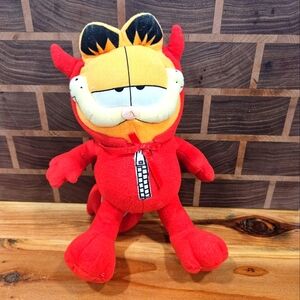 Vintage Garfield in a Devil Costume Plush